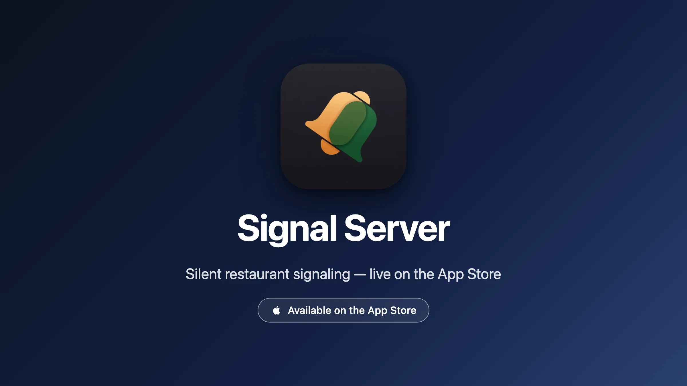 Signal Server — iOS app for silent restaurant guest-to-server signaling